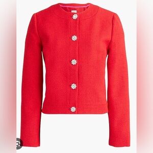 J. Crew Tweed lady jacket with jeweled buttons
